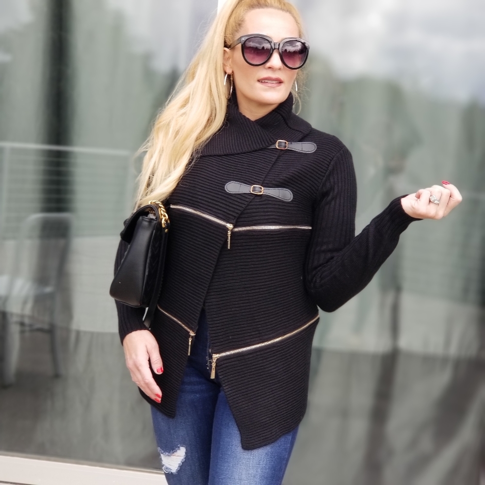 CITY CHIC DOLLZ Black Knit Pullover Sweater - Picture 5 of 6